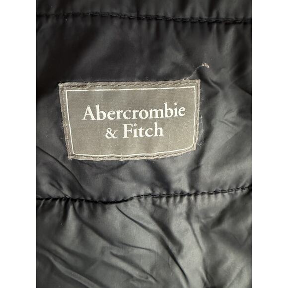 Unisex Kids 13/14 Abercrombie Black puffer quilted Jacket fleece lined hooded - Picture 5 of 10